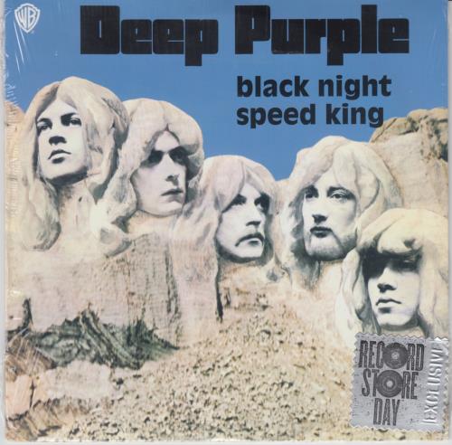 Deep Purple Black Night - Blue Vinyl - Sealed 7" vinyl single (7 inch record / 45) US DEE07BL647637