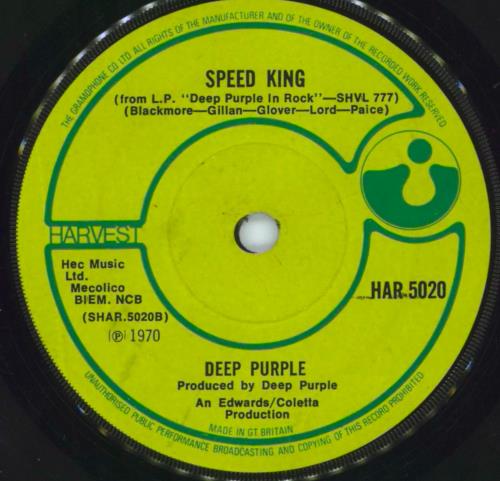 Deep Purple Black Night - EX 7" vinyl single (7 inch record / 45) UK DEE07BL688191