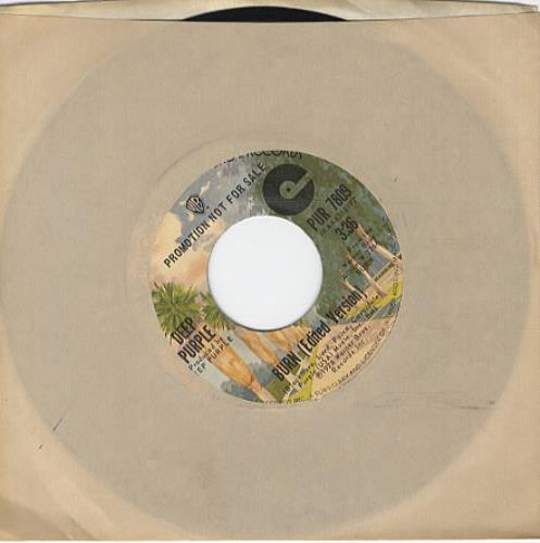 Deep Purple Burn - Edited Version 7" vinyl single (7 inch record / 45) US DEE07BU333908