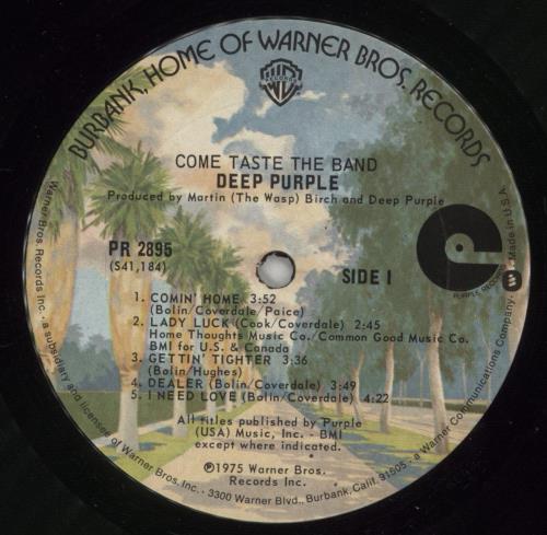 Deep Purple Come Taste The Band - VG vinyl LP album (LP record) US DEELPCO745664