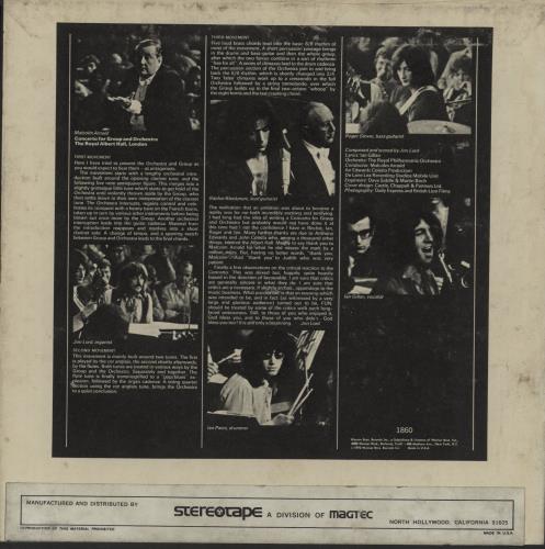 Deep Purple Concerto For Group And Orchestra Reel to Reel US DEERRCO672508