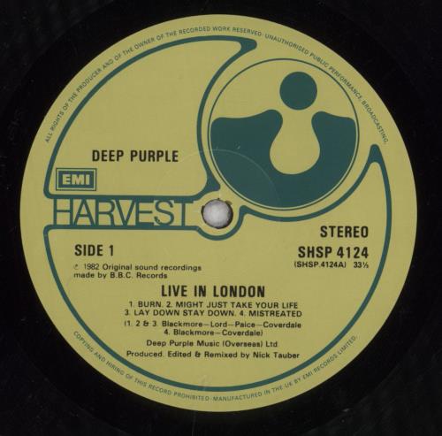 Deep Purple Live In London - Shrink vinyl LP album (LP record) UK DEELPLI846959