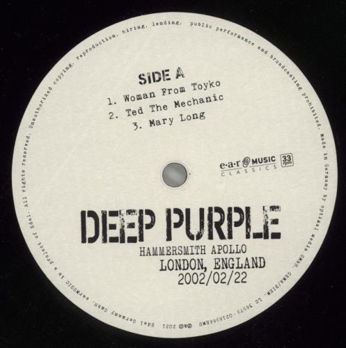 Deep Purple Live In London 2002 - 180gm 3-LP vinyl record set (Triple LP Album) UK DEE3LLI866701