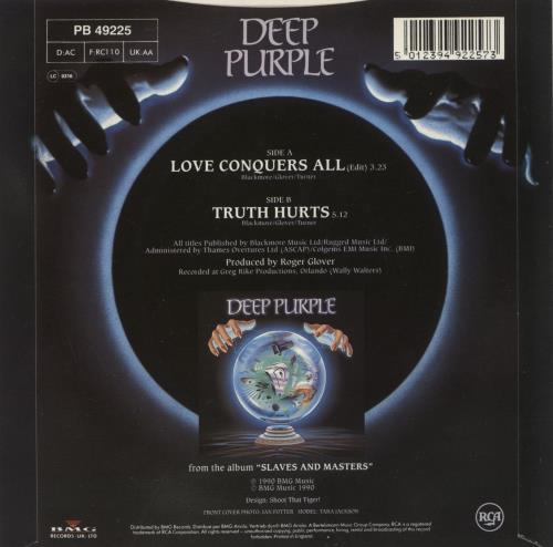 Deep Purple Love Conquers All 7" vinyl single (7 inch record / 45) UK DEE07LO44755