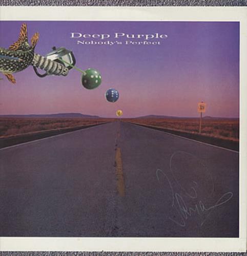 Deep Purple Nobody's Perfect - AUTOGRAPHED 2-LP vinyl record set (Double LP Album) Brazilian DEE2LNO319177