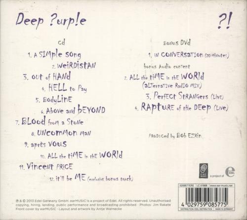 Deep Purple Now What ?! 2-disc CD/DVD set German DEE2DNO747820