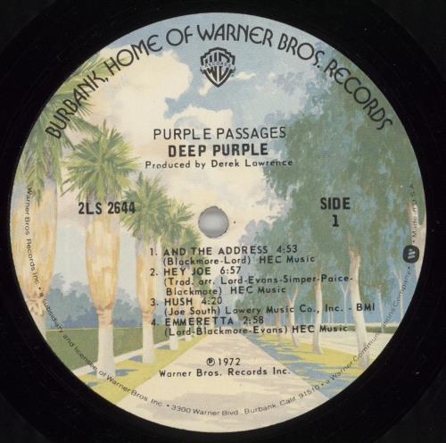 Deep Purple Purple Passages - burbank label 2-LP vinyl record set (Double LP Album) US DEE2LPU744908