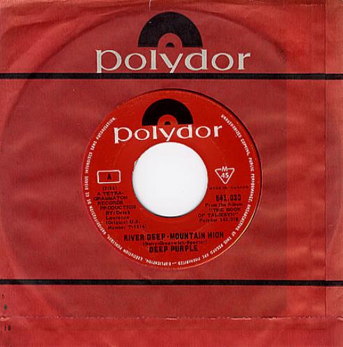 Deep Purple River Deep Mountain High 7" vinyl single (7 inch record / 45) Canadian DEE07RI348018