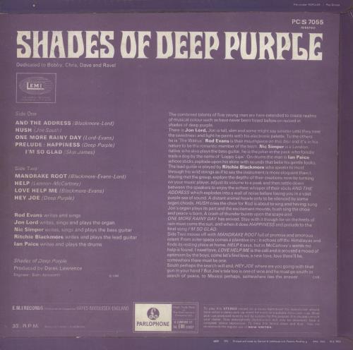 Deep Purple Shades Of Deep Purple - 1st - VG vinyl LP album (LP record) UK DEELPSH577015
