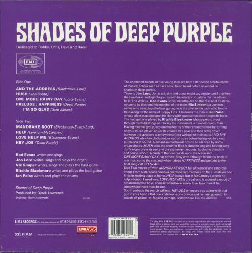 Deep Purple Shades Of Deep Purple - EMI100 Series - 180gm vinyl LP album (LP record) UK DEELPSH98432