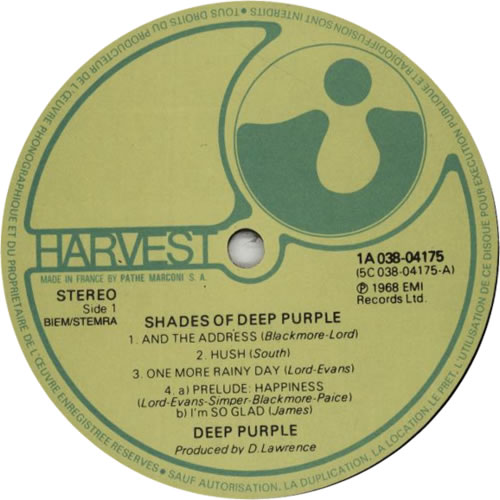 Deep Purple Shades Of Deep Purple vinyl LP album (LP record) French DEELPSH600721