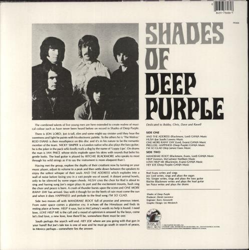 Deep Purple Shades Of Deep Purple vinyl LP album (LP record) US DEELPSH816309