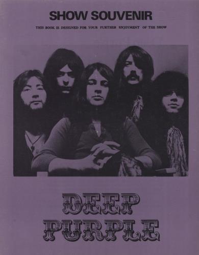 Deep Purple Show Souvenir + ticket stub tour programme UK DEETRSH684687