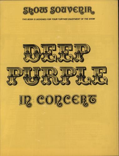 Deep Purple Show Souvenir - Yellow tour programme UK DEETRSH875579