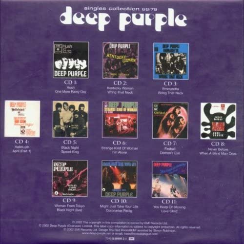 Deep Purple Singles Collection 1968-1976 CD Single Box Set UK DEECXSI206691