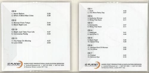 Deep Purple Singles CD-R acetate UK DEECRSI697551