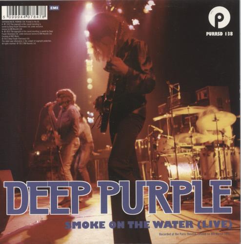Deep Purple Smoke On The Water - RSD12 - Purple Vinyl 7" vinyl single (7 inch record / 45) UK DEE07SM865724