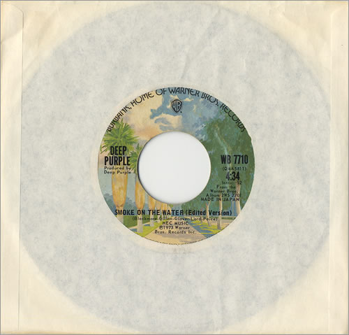 Deep Purple Smoke On The Water 7" vinyl single (7 inch record / 45) US DEE07SM87656