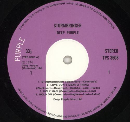 Deep Purple Stormbringer - 1st vinyl LP album (LP record) UK DEELPST553460