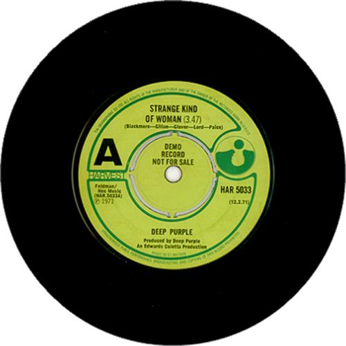 Deep Purple Strange Kind Of Woman - A Label 7" vinyl single (7 inch record / 45) UK DEE07ST425596