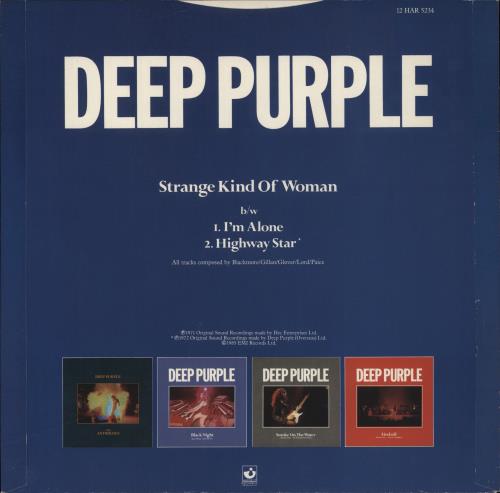 Deep Purple Strange Kind Of Woman 12" vinyl single (12 inch record / Maxi-single) UK DEE12ST744397