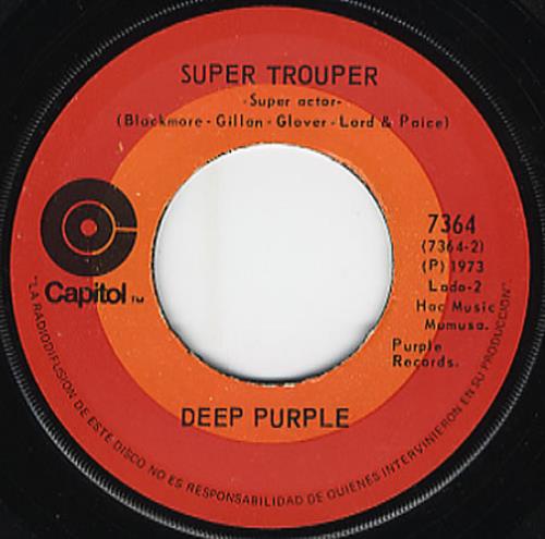 Deep Purple Super Actor - Super Trouper 7" vinyl single (7 inch record / 45) Mexican DEE07SU356497
