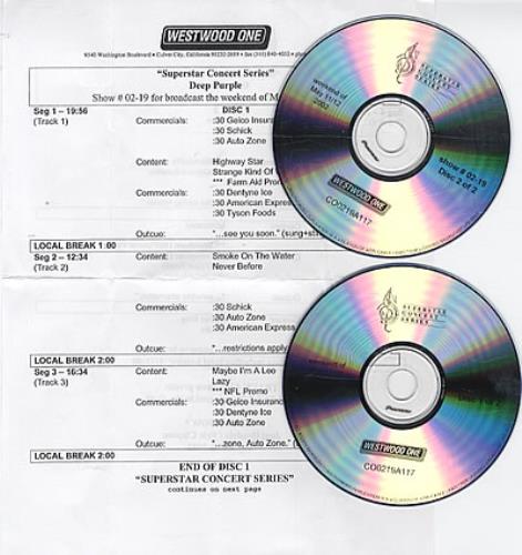 Deep Purple Superstar Concert Series 2 CD album set (Double CD) US DEE2CSU308787