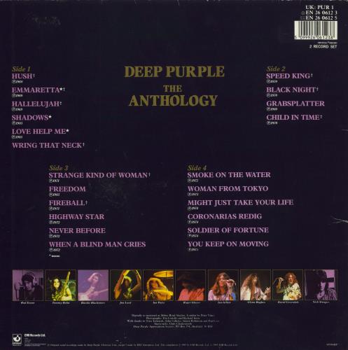 Deep Purple The Anthology - VG 2-LP vinyl record set (Double LP Album) UK DEE2LTH782649