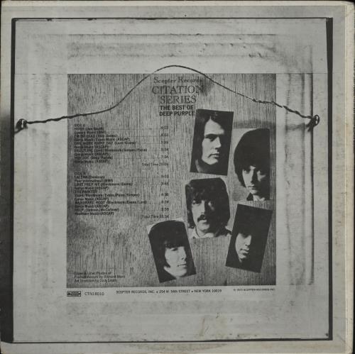 Deep Purple The Best Of Deep Purple vinyl LP album (LP record) US DEELPTH540627