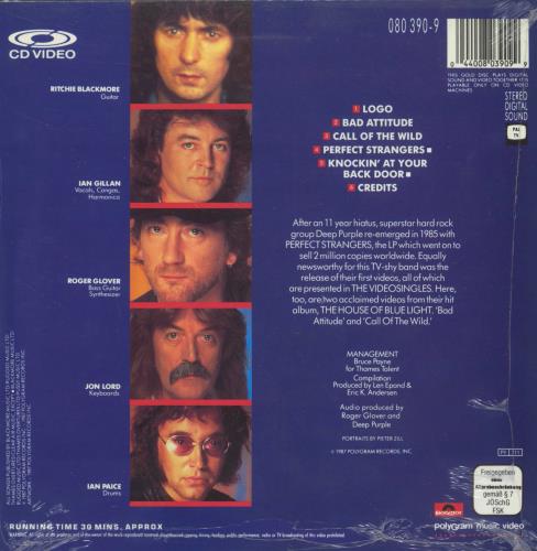 Deep Purple The Video Singles - 8" CD-Video - Sealed laserdisc / lazerdisc UK DEELZTH870559