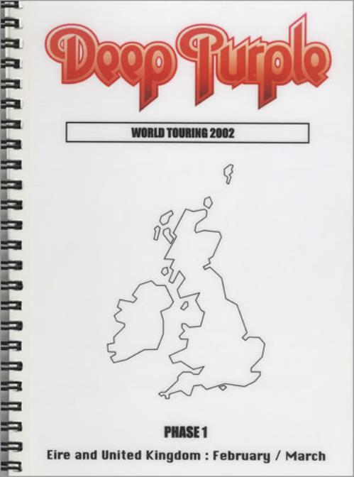 Deep Purple World Touring - Phase 1 Eire & UK Tour Itinerary Itinerary UK DEEBKWO405944
