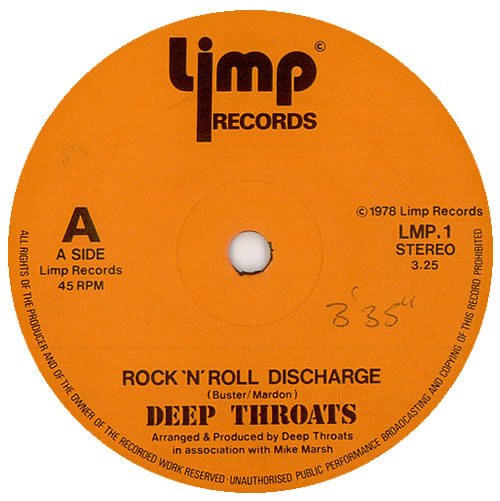 Deep Throats Rock 'N' Roll Discharge 7" vinyl single (7 inch record / 45) UK DZ807RO506503