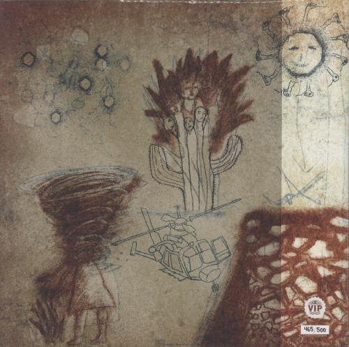 Deerhoof Future Teenage Cave Artists - Blood & Bone Vinyl + Flexi + 5" vinyl LP album (LP record) UK 3KOLPFU871962