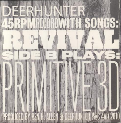 Deerhunter Revival - White Vinyl 7" vinyl single (7 inch record / 45) US D3I07RE691002