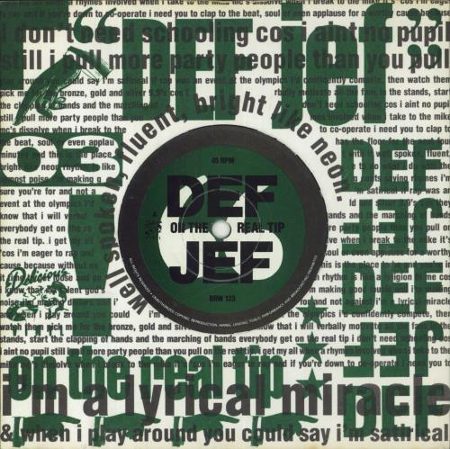 Def Jef On The Real Tip 7" vinyl single (7 inch record / 45) UK Q4I07ON825094