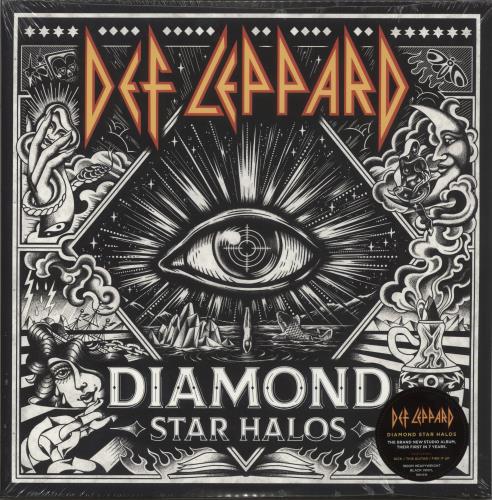 Def Leppard Diamond Star Halos - Black Vinyl - Sealed 2-LP vinyl record set (Double LP Album) UK DEF2LDI872341