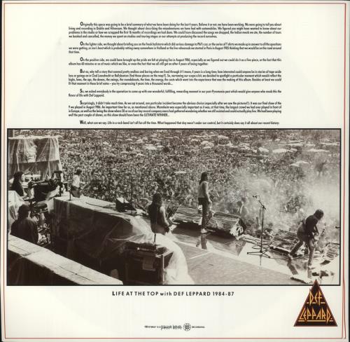 Def Leppard Hysteria - Triangular Stickered P/S + Insert vinyl LP album (LP record) UK DEFLPHY680020