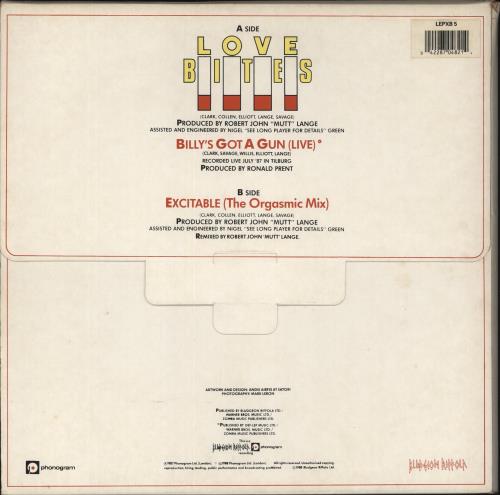 Def Leppard Love Bites - Box Set - EX Vinyl Box Set UK DEFVXLO607249