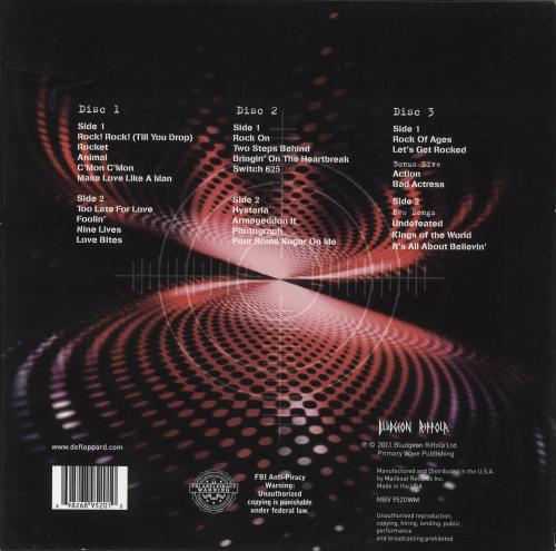 Def Leppard Mirror Ball - Live & More - Clear Vinyl 3-LP vinyl record set (Triple LP Album) US DEF3LMI846703