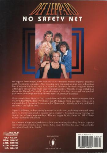 Def Leppard No Safety Net book UK DEFBKNO140513