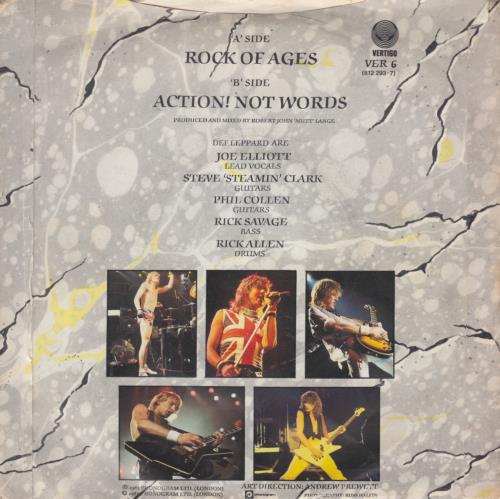 Def Leppard Rock Of Ages - EX 7" vinyl single (7 inch record / 45) UK DEF07RO637402