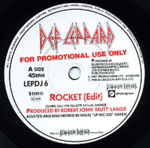 Def Leppard Rocket 7" vinyl single (7 inch record / 45) UK DEF07RO18280