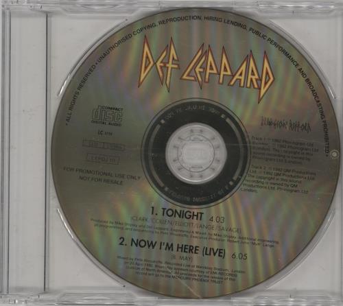 Def Leppard Tonight CD single (CD5 / 5") UK DEFC5TO754206