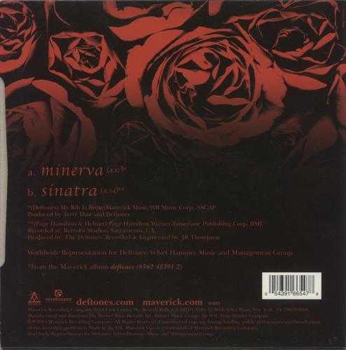 Deftones Minerva - EX 7" vinyl single (7 inch record / 45) UK DFT07MI885942