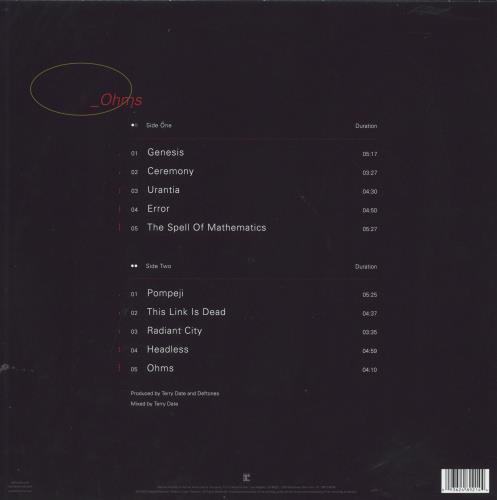 Deftones Ohms - Gold vinyl LP album (LP record) UK DFTLPOH809522