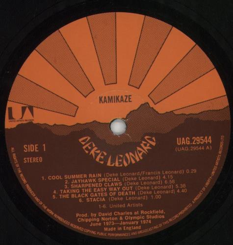 Deke Leonard Kamikaze vinyl LP album (LP record) UK DKELPKA222106