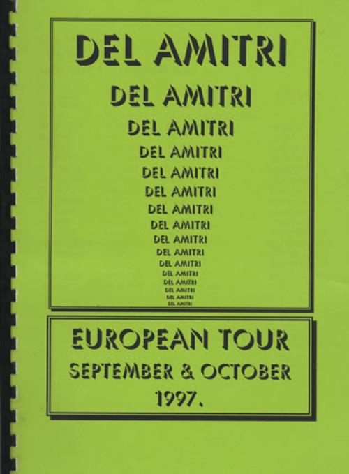 Del Amitri European Tour Itinerary Itinerary UK DELBKEU405965