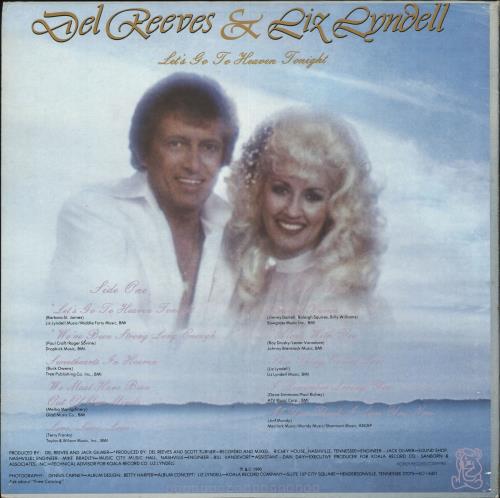 Del Reeves Let's Go To Heaven Tonight vinyl LP album (LP record) US 8DRLPLE720759