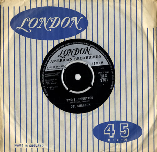 Del Shannon Two Silhouettes 7" vinyl single (7 inch record / 45) UK NNN07TW556658