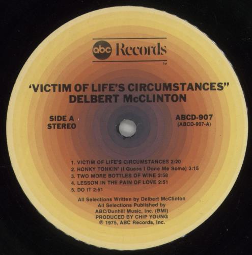 Delbert McClinton Victim Of Life's Circumstances vinyl LP album (LP record) US DDZLPVI346739